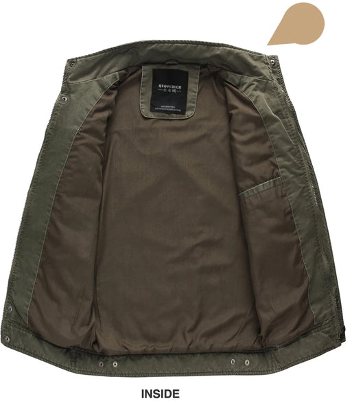 Air Force One Inspired Cargo Jacket – Men’s Army Style, M–6XL Sizes