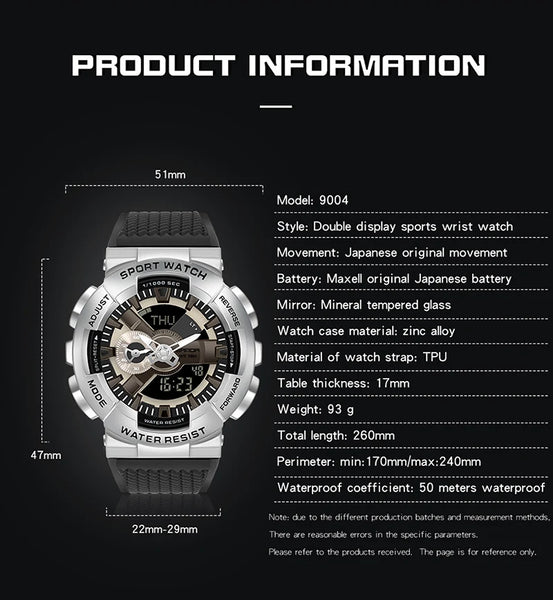 Sanda Men Digital Watch G Style Sports Waterproof Shock Military Premium Watches Magic Color Cool Luxury Wristwatch Relojes 9004