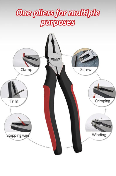 🔧 DELIXI ELECTRIC 3-Piece Pliers Set
Cut. Twist. Clamp. Conquer.
Upgrade your toolbox with this precision-engineered trio from DELIXI ELECTRIC—designed for serious grip and clean cuts every time.
🧰 Set Includes:
•