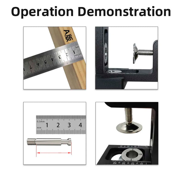 3 In 1 Adjustable Woodworking Drilling Guide Locator Puncher Tools Wood Doweling Jigs for Eccentric Wheel Wooden Panel Splicing