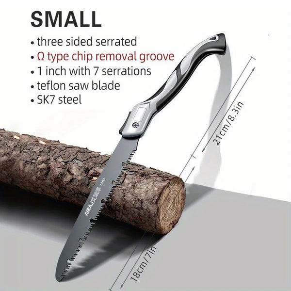 AIRAJ Folding Saw Woodworking Folding hacksaw Multifunction Cutting Wood Sharp Camping Garden Pruning Saw Tree Chopper