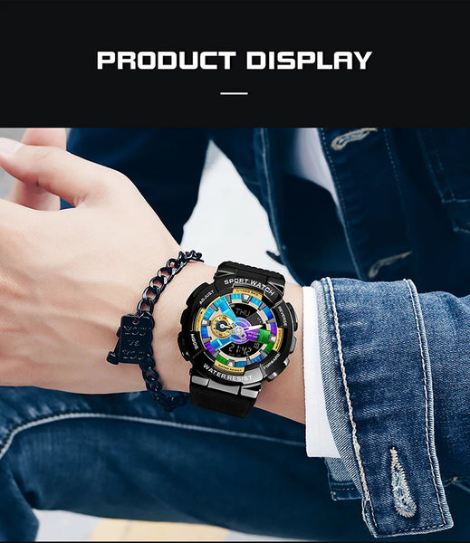 Sanda Men Digital Watch G Style Sports Waterproof Shock Military Premium Watches Magic Color Cool Luxury Wristwatch Relojes 9004