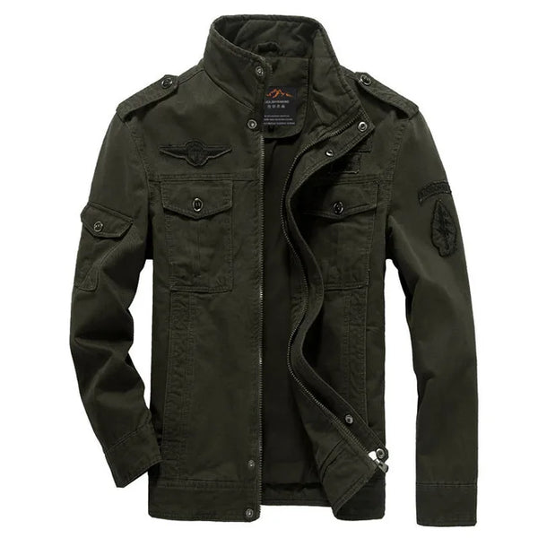Air Force One Inspired Cargo Jacket – Men’s Army Style, M–6XL Sizes