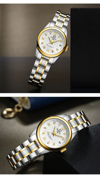 CARNIVAL Women’s Automatic Watch – Luxury Sapphire Mechanical, Calendar, Luminous, Waterproof Reloj Mujer