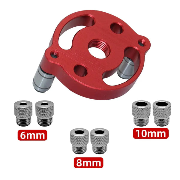 3-10mm Dowel Jig Kit - Self Centering Drill Guide Locator with 8 Steel Bushing -Woodworking Aluminum Alloy Hole Puncher