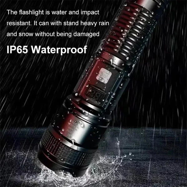 5000LM Powerful P70 Led Flashlights Ultra Bright Tactical Light Emergency Spotlights Telescopic Zoom Light Built-in Battery