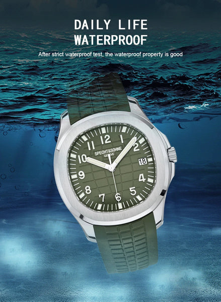 Specht&Sohne 40MM Men's Automatic Watch – Miyota 8215, Sapphire Crystal, 50M Waterproof Sport Design