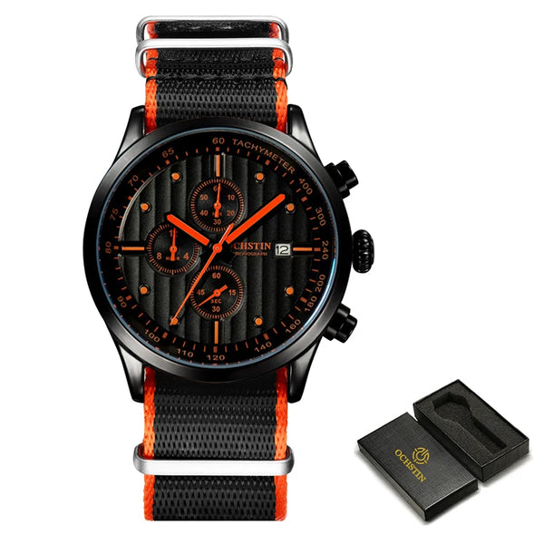 2025 OCHSTIN Men’s Military Watch – Quartz Chronograph, Waterproof, Luminous, Date, Luxury Wristwatch