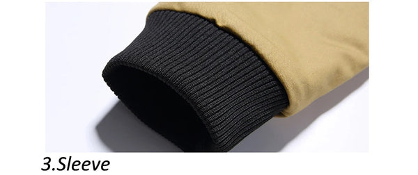 DIMUSI Men's Winter Bomber Jacket – Fleece-Lined, Stand Collar, Warm Casual Outerwear