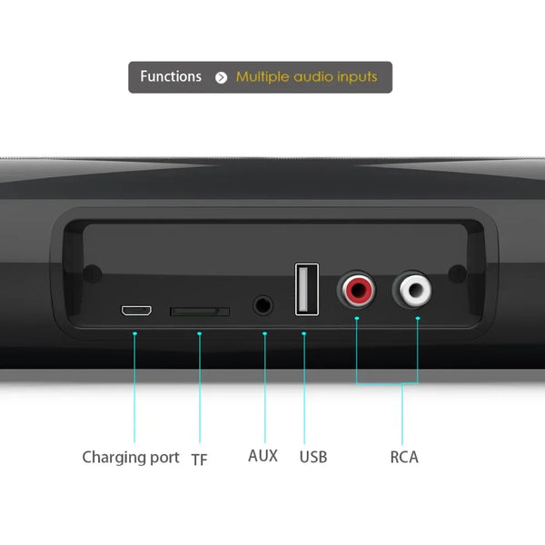 Super Powerful Sound Bar Portable Wireless Bluetooth Speaker Surround Stereo Home TV Sound Box Subwoofer FM Radio caixa de som