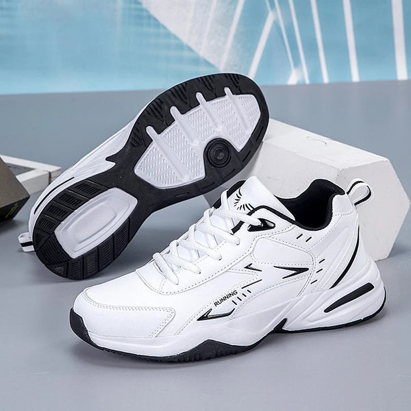 2024 Men's Clunky Sneakers – Thick Sole, Mesh Lace-Up, Breathable Casual Sports Shoes, Soft Platform Trend Footwear