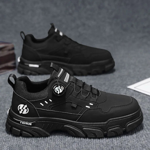 Men's Summer Casual Leather Sneakers – Soft Platform Board Shoes, Comfortable Lightweight Fashion Footwear