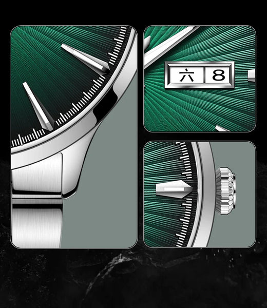 Shanghai Men's Luxury Automatic Watch – Sapphire, Double Calendar, Waterproof