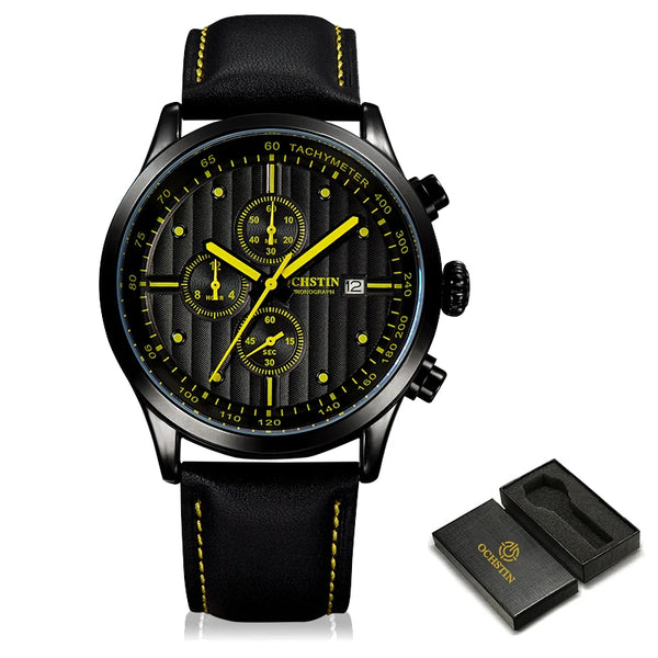 2025 OCHSTIN Men’s Military Watch – Quartz Chronograph, Waterproof, Luminous, Date, Luxury Wristwatch