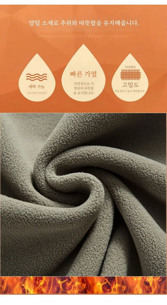 Norway Men's Plus Size Polar Fleece Jacket – Thick Double-Layer Hooded Winter Coat, Warm Fleece-Lined Outdoor Outerwear