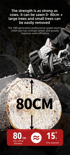 16 Inch High Power Electric Chain Saws Handheld Woodworking Cutting Wood Electric Saws Electric Chain Saw For Felling Cutting