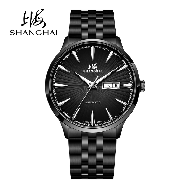 Shanghai Men's Luxury Automatic Watch – Sapphire, Double Calendar, Waterproof