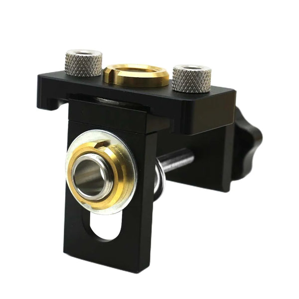 3 In 1 Adjustable Woodworking Drilling Guide Locator Puncher Tools Wood Doweling Jigs for Eccentric Wheel Wooden Panel Splicing