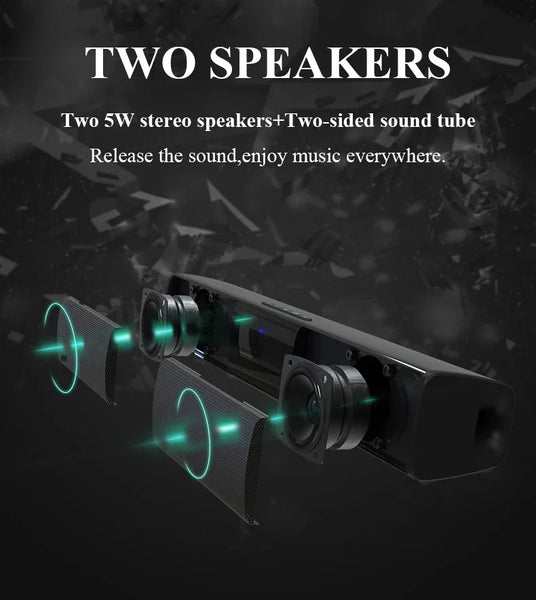 Super Powerful Sound Bar Portable Wireless Bluetooth Speaker Surround Stereo Home TV Sound Box Subwoofer FM Radio caixa de som