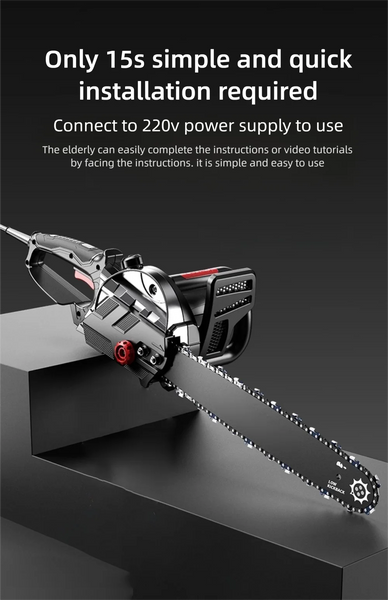 16 Inch High Power Electric Chain Saws Handheld Woodworking Cutting Wood Electric Saws Electric Chain Saw For Felling Cutting