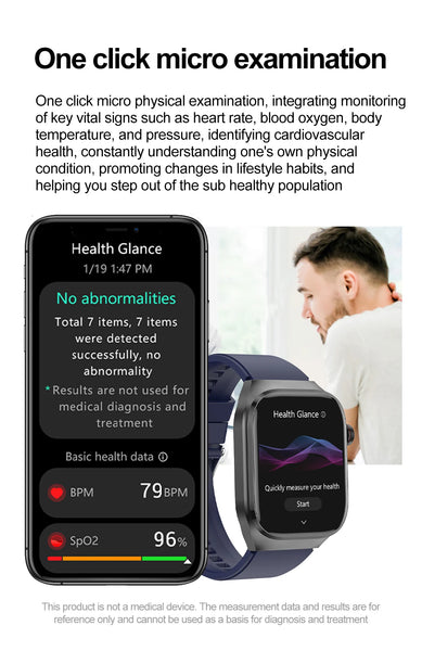 2025 New For Xiaomi Five organ examination Smart Watch Men ECG+PPG Uric Acid Blood Fat Bluetooth Call Sports Health Smartwatches
