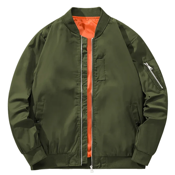 Men’s MA-1 Bomber Jacket – Retro Oversized Baseball Coat, Functional Short Jacket, American Brand Style