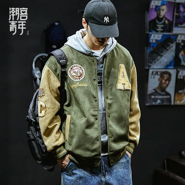 Men’s Embroidered Baseball Bomber Jacket – Fashion Hip Hop Streetwear Coat, High Street Style