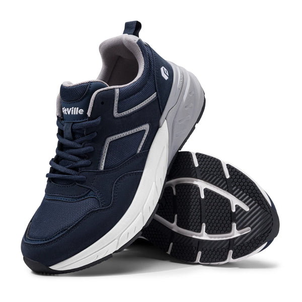 FitVille Men's Running Shoes – 4E Wide Width, Arch Support, Heel Pain Relief, Flat Feet, Plantar Fasciitis Sneakers