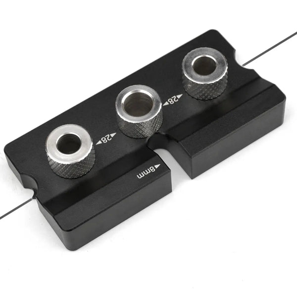 3 In 1 Adjustable Doweling Jig Woodworking Pocket Hole Jig with 6/8/10/12/15mm Drill Bit for Drilling Guide Locator Puncher Tool