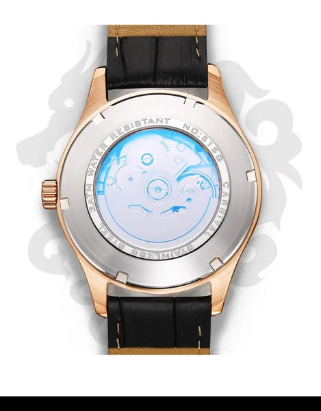 CARNIVAL Men’s Automatic Watch – NH36 Movement, Waterproof Mechanical Dress Wristwatch, Luxury Gold Dragon