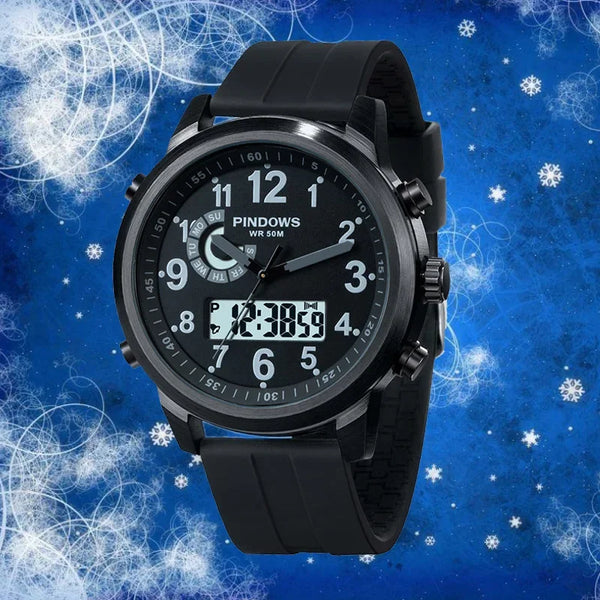 Men's Luxury Sport Watch 2024 – Waterproof Steel Case, Large Dial, Quartz Electronic Movement