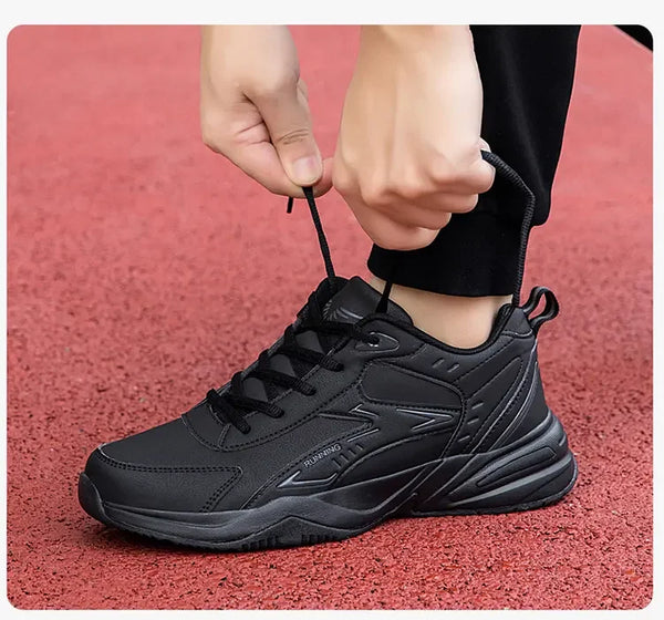 2024 Men's Clunky Sneakers – Thick Sole, Mesh Lace-Up, Breathable Casual Sports Shoes, Soft Platform Trend Footwear