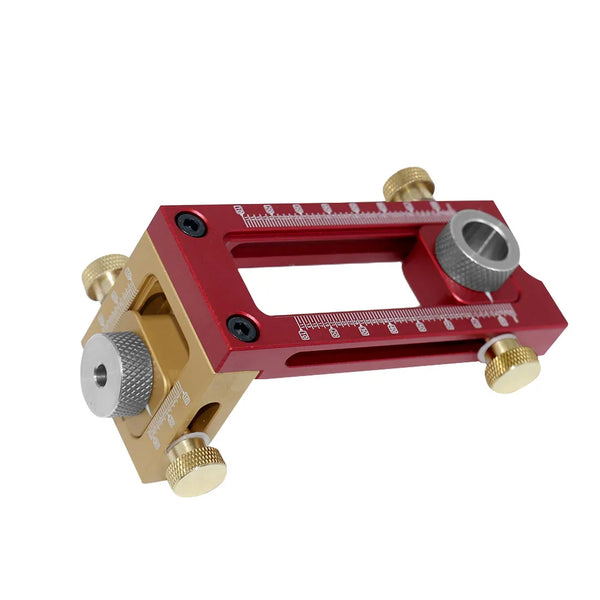 2 In 1 Drill Guide Doweling Jig Bed Cabinet Screw Punch Locator Woodworking Hole Drill Bit Set 5-Hole 6/8/10/12/15mm Pin Fixture