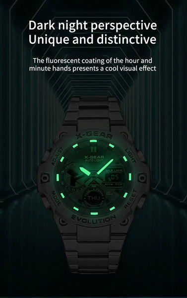 Men’s Eco Drive Watch – Solar + Motion Power, Multifunctional Chronograph