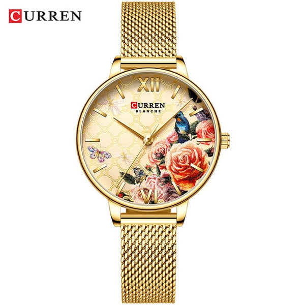 Women Wristwatches CURREN Top Luxury Brand Lady Fashion Casual Simple Steel Mesh Strap Wristwatch Gift for Girlso-kopara2trade.myshopify.com-