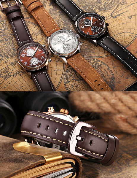 OCHSTIN Man Wristwatch Top Luxury Brand Chronograph Calendar Sport Male Military Army Genuine Leather Men Quartz Wristwatch 043-kopara2trade.myshopify.com-
