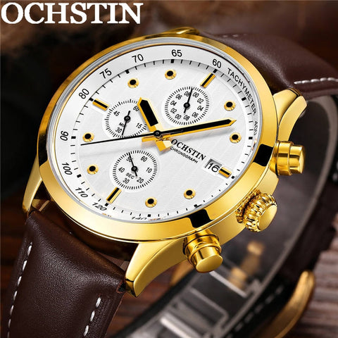 OCHSTIN Man Wristwatch Top Luxury Brand Chronograph Calendar Sport Male  Military Army Genuine Leather Men Quartz Wristwatch 042-kopara2trade.myshopify.com-