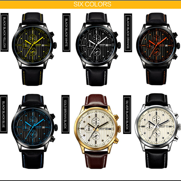 OCHSTIN Man Wristwatch Top Luxury Brand Chronograph Calendar Sport Male Military Army Genuine Leather Men Quartz Wristwatch 042-kopara2trade.myshopify.com-