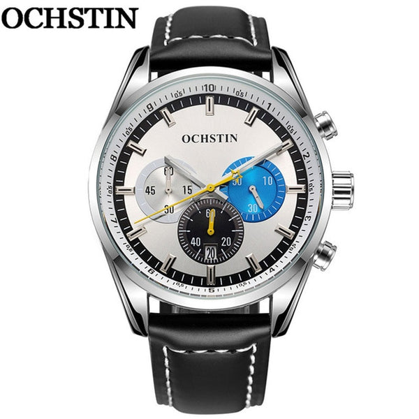 OCHSTIN Man Wristwatch Top Luxury Brand Chronograph Calendar Genuine Leather Men Quartz Wristwatch Military Army Sport Male  046-kopara2trade.myshopify.com-