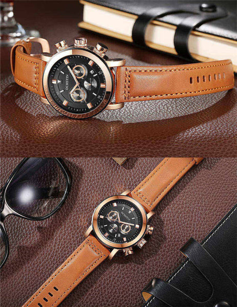 OCHSTIN Man Wristwatch Top Luxury Brand Chronograph Calendar Genuine Leather Men Quartz Wristwatch Military Army Sport Male  047-kopara2trade.myshopify.com-