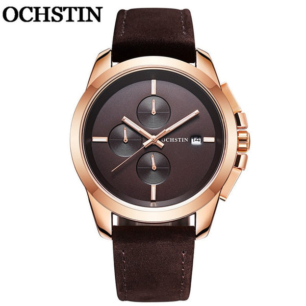 OCHSTIN Man Wristwatch Top Luxury Brand Chronograph Calendar Genuine Leather Men Quartz Wristwatch Military Army Sport Male  059-kopara2trade.myshopify.com-