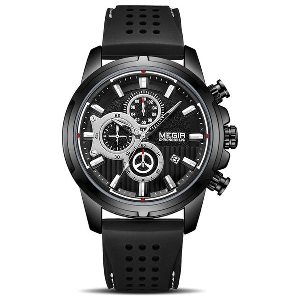 Mens Wristwatches Top Brand Luxury MEGIR Silicone Military Sport Wristwatch Chronograph Stopwatch  Reloj Hombre  Men-kopara2trade.myshopify.com-