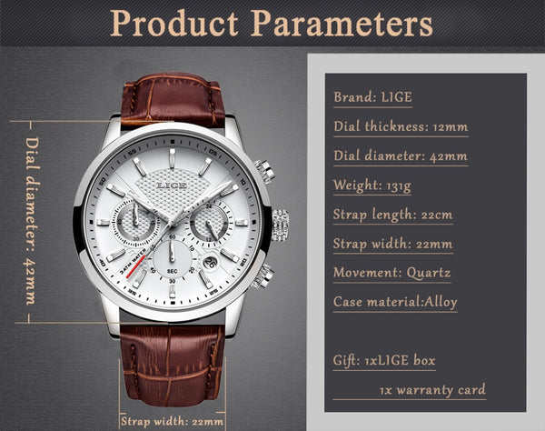 LIGE  New Wristwatch Men Fashion Sport Quartz-kopara2trade.myshopify.com-