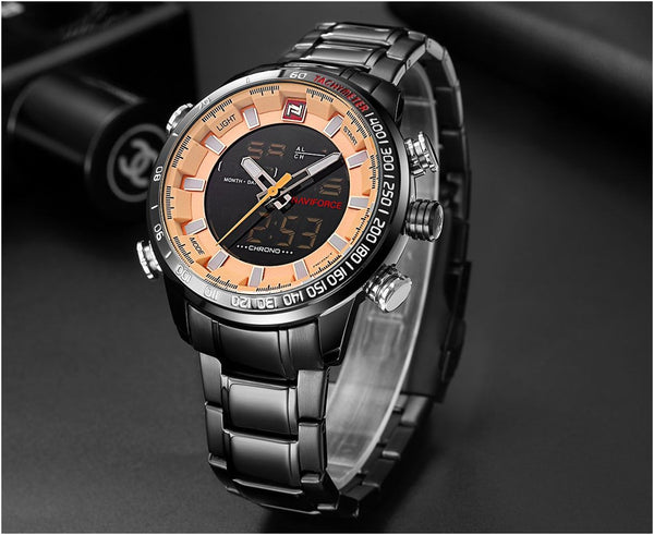 NAVIFORCE Mens Wristwatch Quartz Analog  Luxury Fashion Sport Wristwatch Waterproof Stainless Male Wristwatches-kopara2trade.myshopify.com-