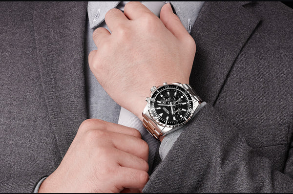 MEGIR Luxury Business Quartz Wristwatch Men Brand Stainless Steel Chronograph Army Military Wrist Wristwatch  Male-kopara2trade.myshopify.com-