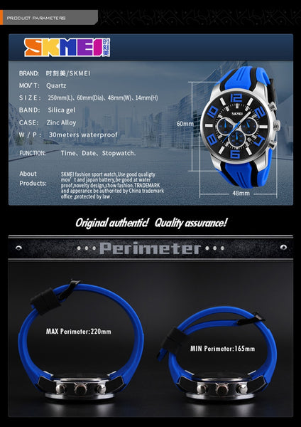 Wristwatches Men Luxury Brand SKMEI Chronograph Men Sports Wristwatches Waterproof Male Quartz Men's Wristwatch-kopara2trade.myshopify.com-