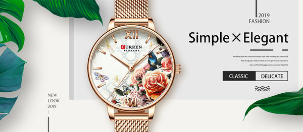 CURREN New Women Luxury Brand Wristwatch Simple Quartz Lady Waterproof Wristwatch Female Fashion Casual Wristwatches reloj mujer-kopara2trade.myshopify.com-