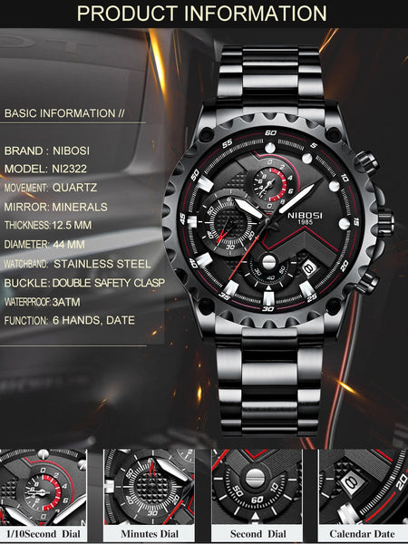 NIBOSI Men Wristwatch Large Face Dial Sports Wristwatches Men's Fashion Army Wristwatch Men-kopara2trade.myshopify.com-