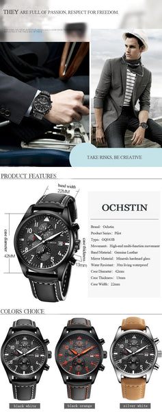 OCHSTIN Wristwatch Chronograph Sports Wristwatches Men horloges mannen Quartz Wrist Wristwatch men erkek saat-kopara2trade.myshopify.com-