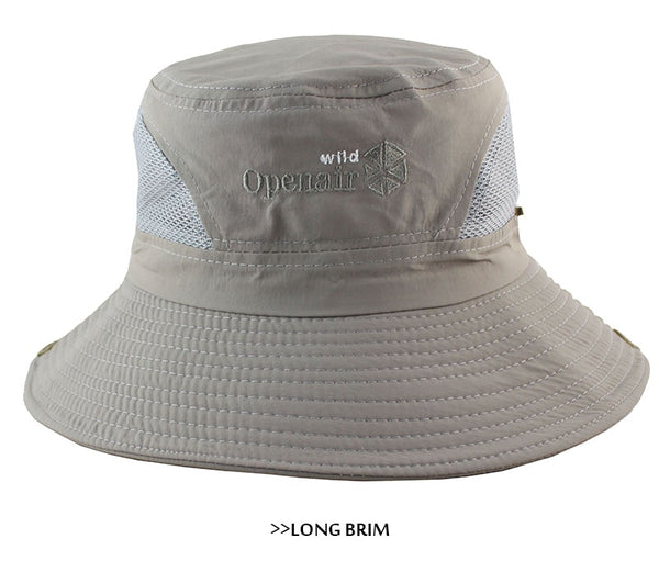New UPF 50+ Summer Sun Hat Bucket Men Women Boonie Hat Outdoor UV Protection Long Wide Brim Army Hiking Fishing Mesh Breathable-kopara2trade.myshopify.com-